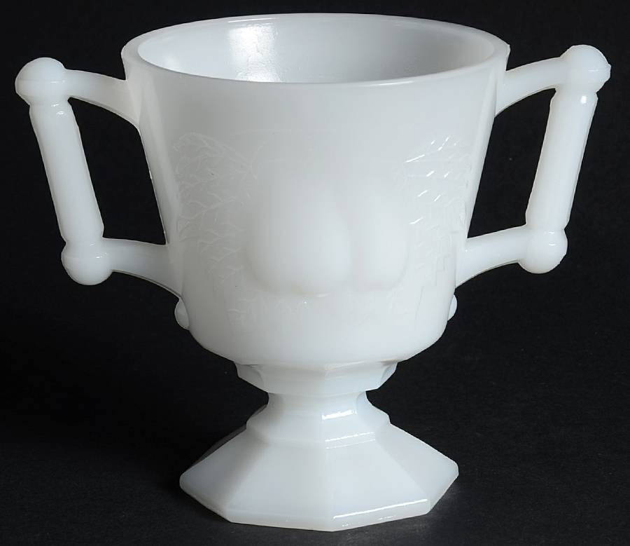 Baltimore Pear Milkglass Open Sugar by Jeannette-1