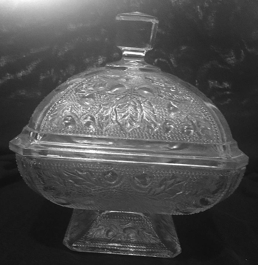 125 Clear Candy Dish & Lid by Jeannette-1