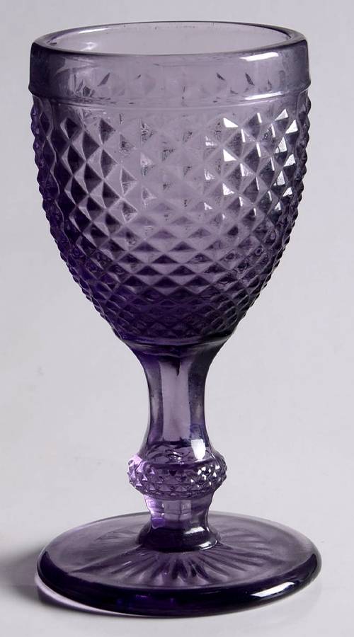 Diamond Point Purple Cordial Glass by Ivima-1
