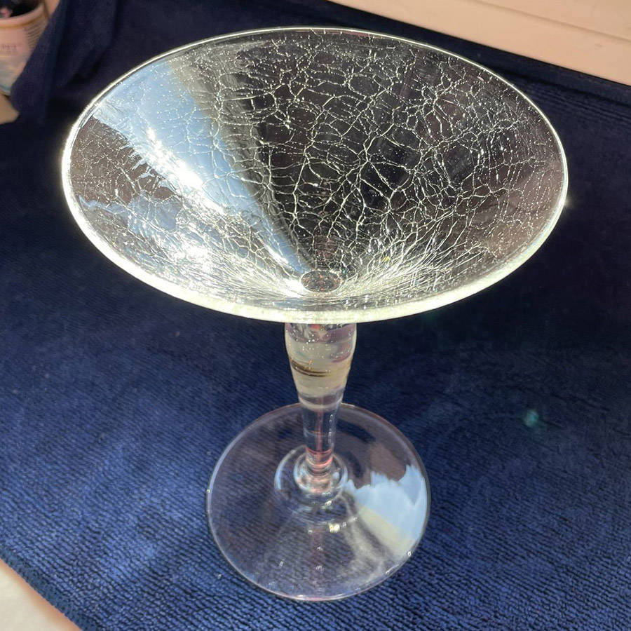 Hugo Crackle Martini Glass by Juliska Glassware-1