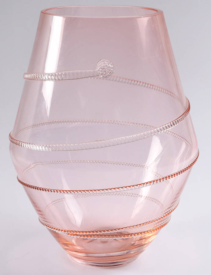 Amalia Pink 10" Flower Vase by Juliska Glassware-1