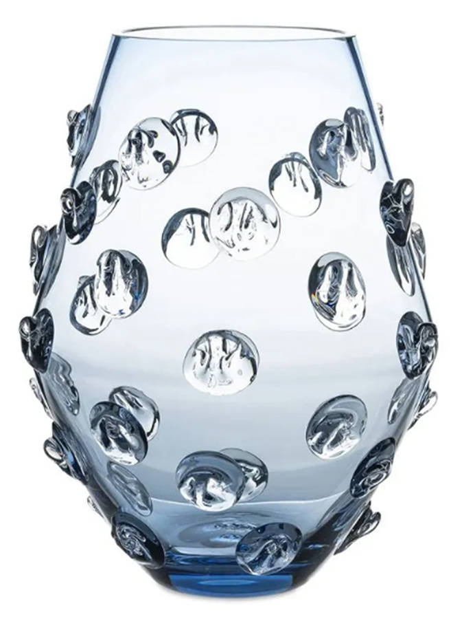 Florence Blue 11" Flower Vase by Juliska Glassware-1