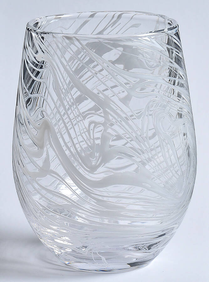Puro Marbled White Stemless Wine by Juliska Glassware-1