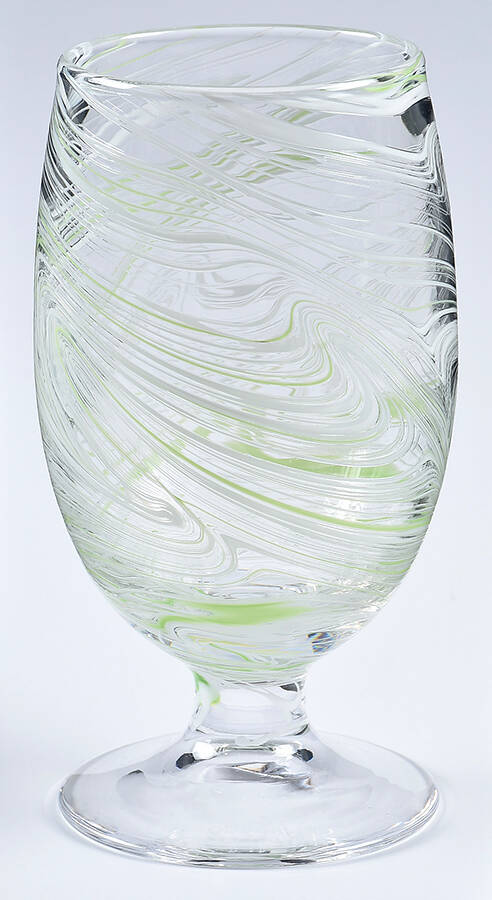 Puro Marbled Green Water Goblet by Juliska Glassware-1