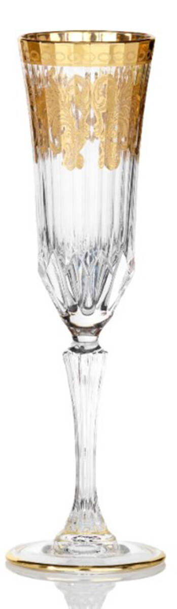 Art Deco-Clear Fluted Champagne by Joseph Sedgh Crystal-1