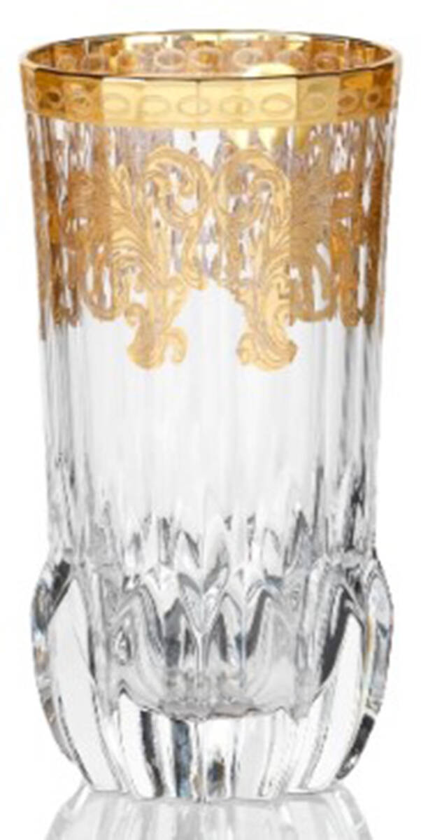 Art Deco-Clear Highball Glass by Joseph Sedgh Crystal-1