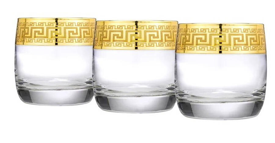 Greek Key Double Old Fashioned by Joseph Sedgh Crystal-1