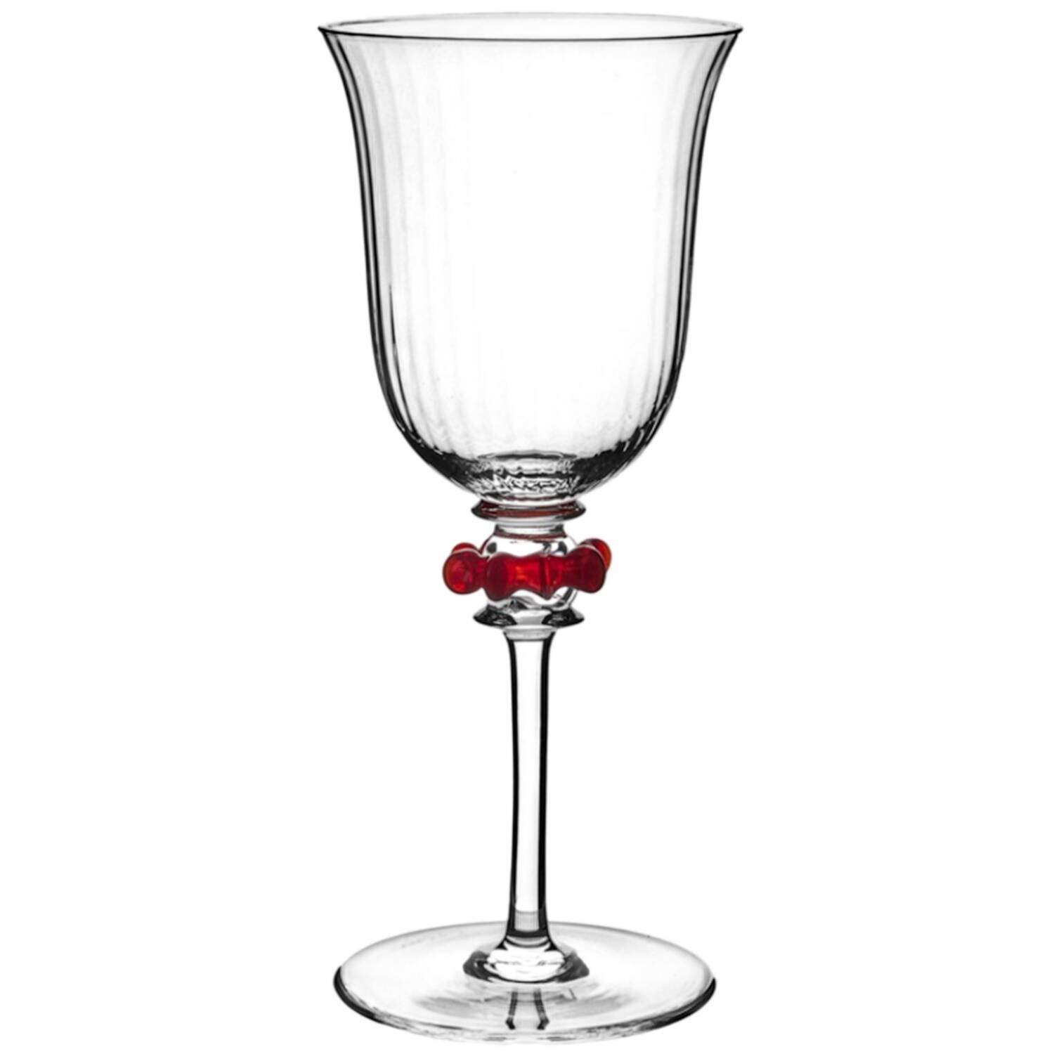 Nell Ruffle-Ruby Wine Glass by Juliska Glassware-1
