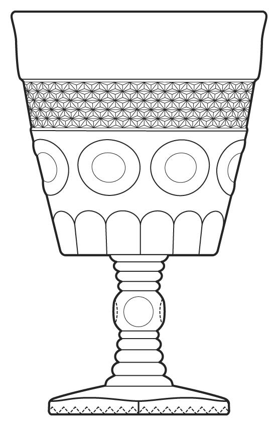 Old Sandwich Clear Water Goblet by Kemple-1
