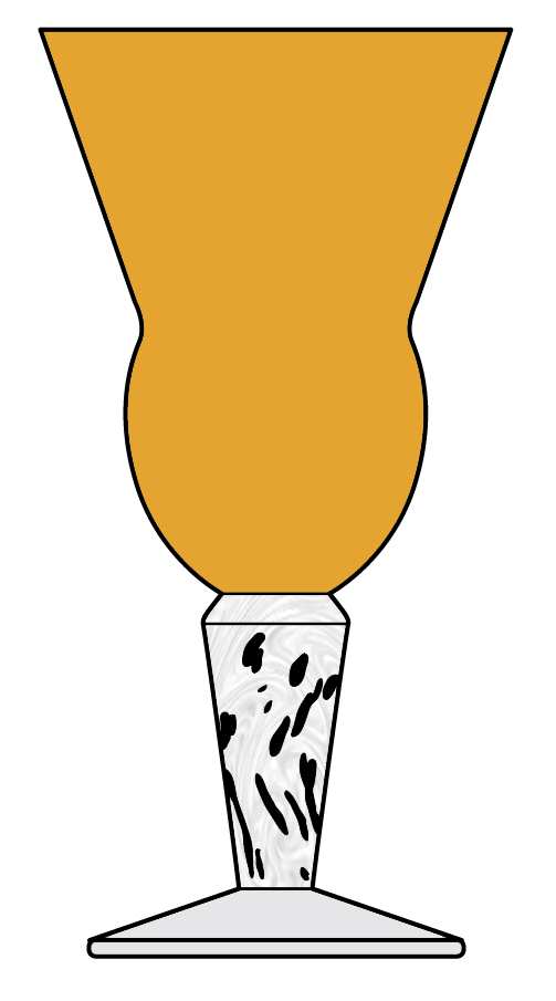 Amazon Orange Water Goblet by Kosta-Boda-1