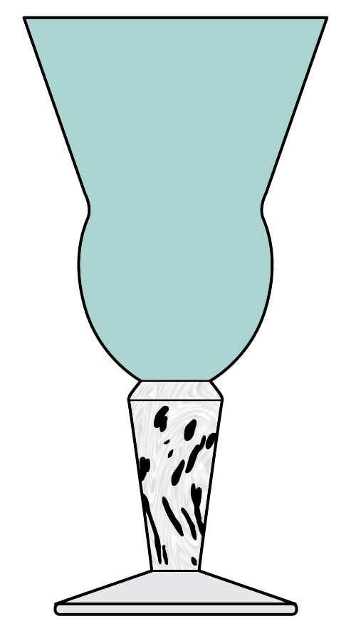 Amazon Turquoise Water Goblet by Kosta-Boda-1