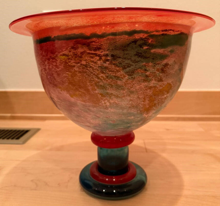 Can Can 12" Footed Bowl by Kosta-Boda-1