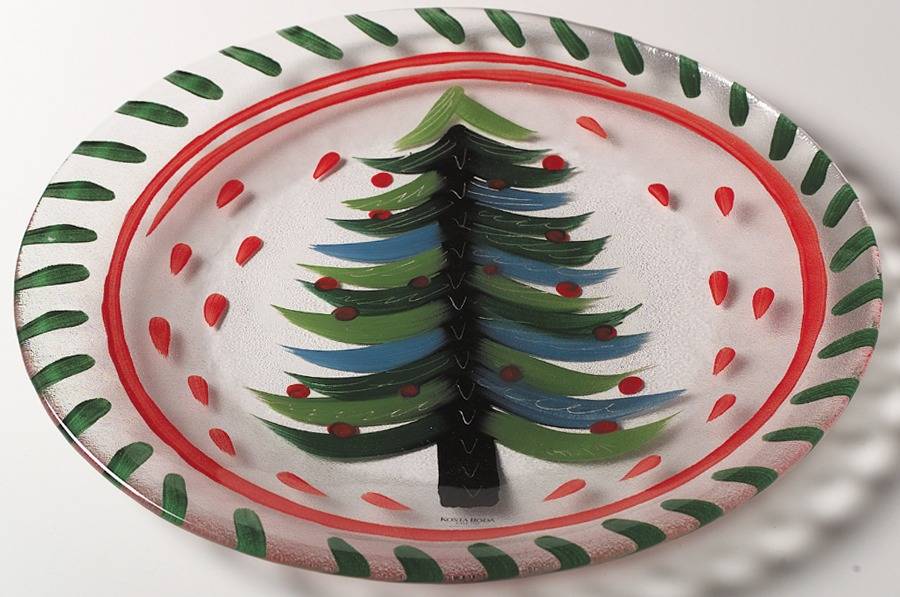 Christmas Torte Plate by Kosta-Boda-1