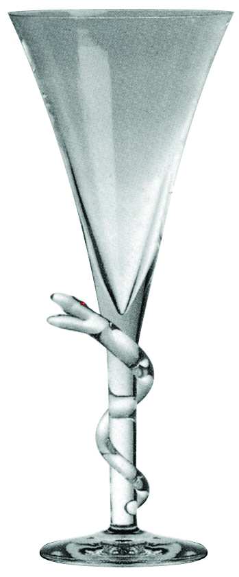 Cleopatra Snake Water Goblet by Kosta-Boda-1