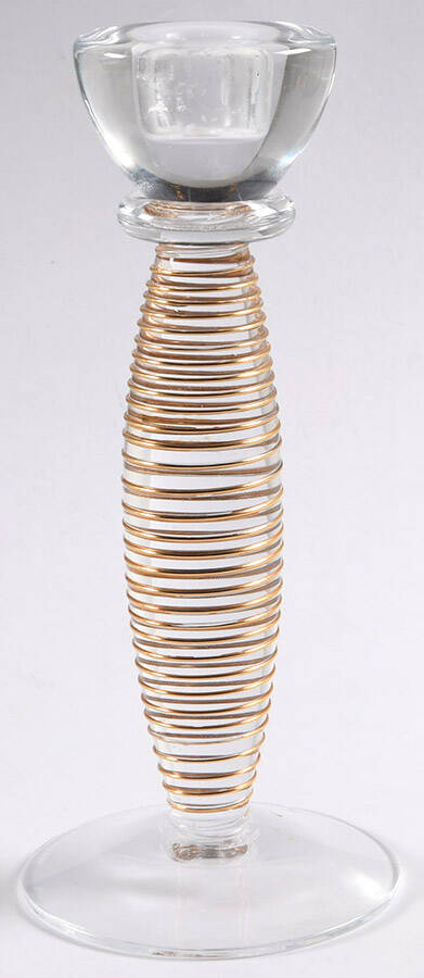Epoque Gold Single Light Candlestick by Kosta-Boda-1