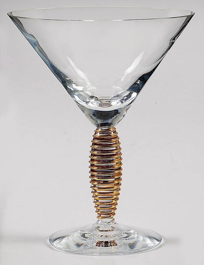 Epoque Gold Martini Glass by Kosta-Boda-1
