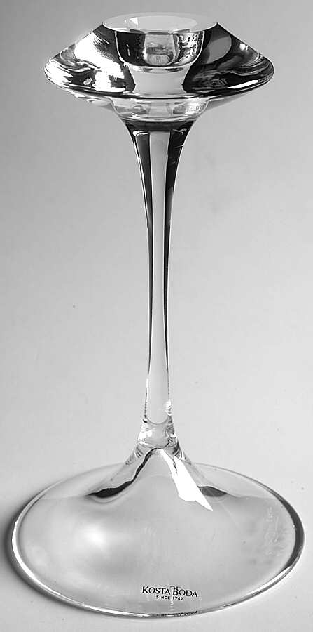 Fanfare 7" Single Light Candlestick by Kosta-Boda-1