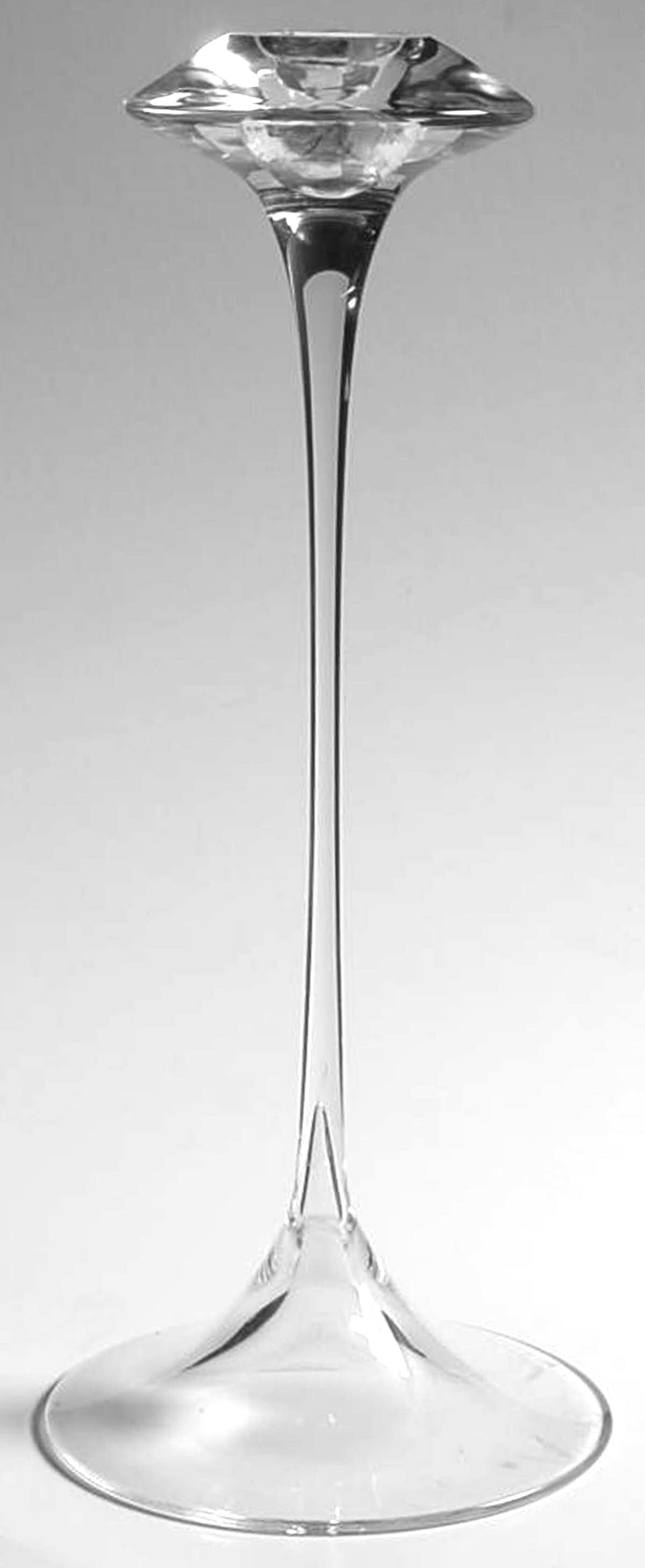 Fanfare 10" Tall Single Light Candlestick by Kosta-Boda-1