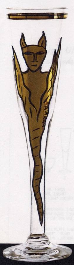 Goldy Fluted Champagne by Kosta-Boda-1