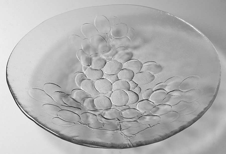Grape 13" Round Platter by Kosta-Boda-1