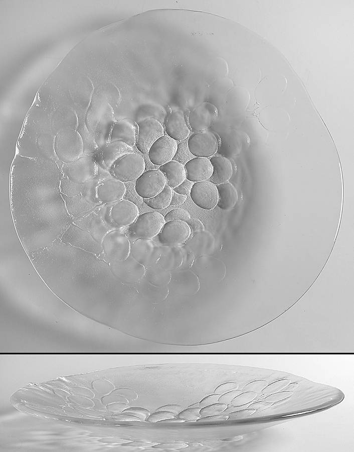 Grape Large Shallow Fruit Bowl by Kosta-Boda-1