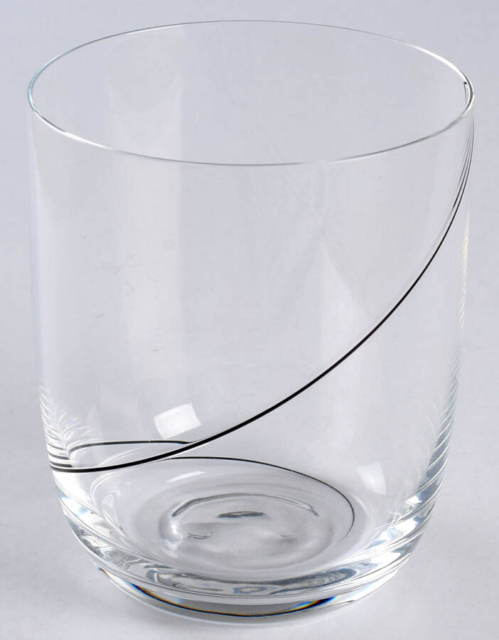 Line Black Flat Tumbler by Kosta-Boda-1