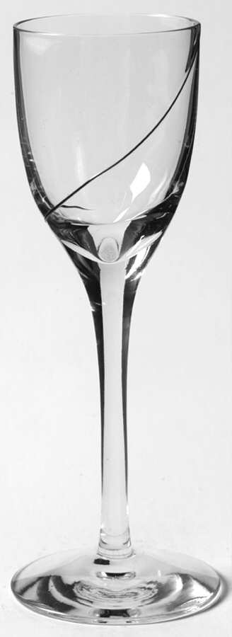 Line Black Cordial Glass by Kosta-Boda-1