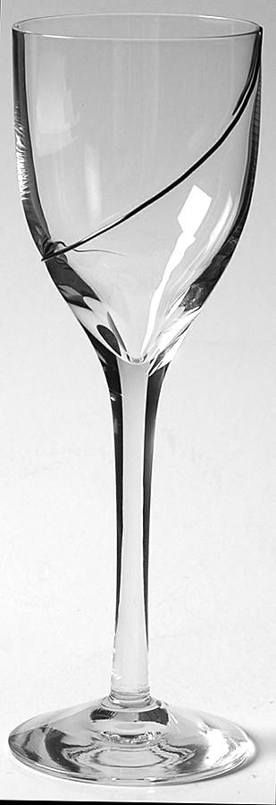 Line Black Wine Glass by Kosta-Boda-1