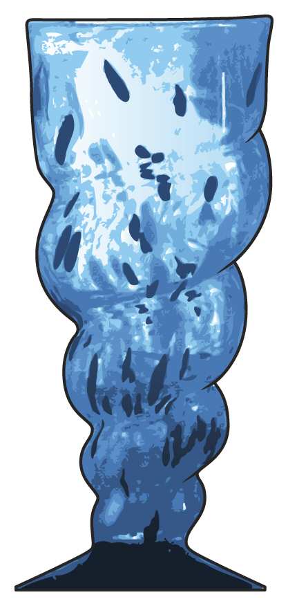 Ocean Blue Water Goblet by Kosta-Boda-1