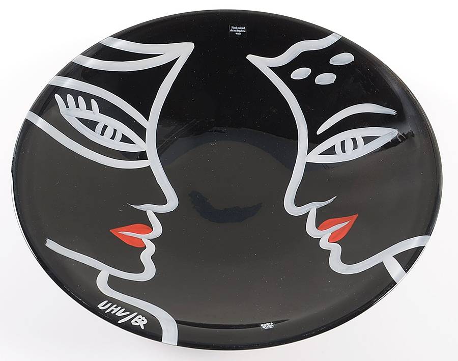 Open Minds 14" Round Platter by Kosta-Boda-1