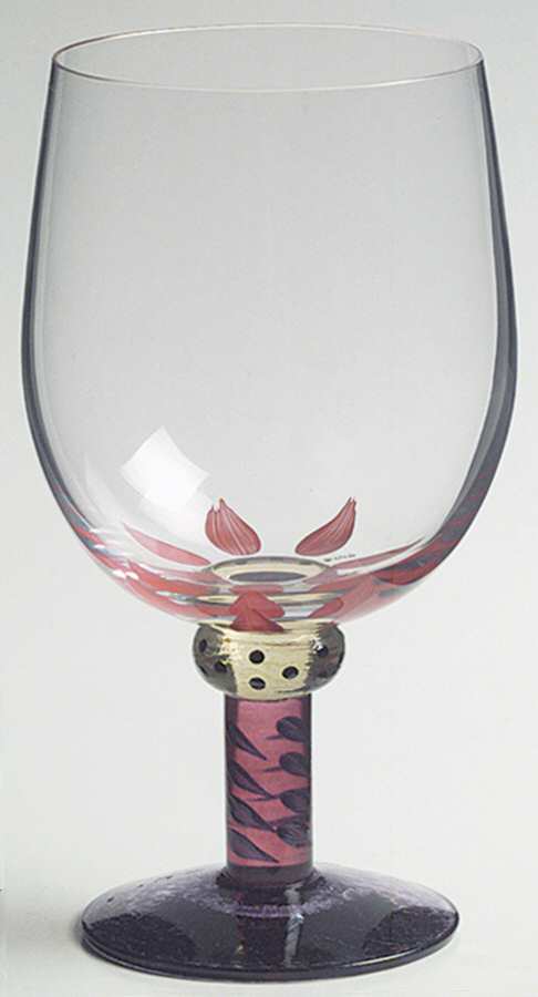 Palm Trees Water Goblet by Kosta-Boda-1