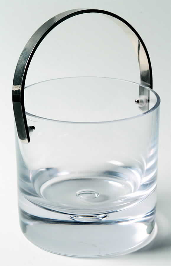 Pippi Clear Ice Bucket with Detachable Handle by Kosta-Boda-1