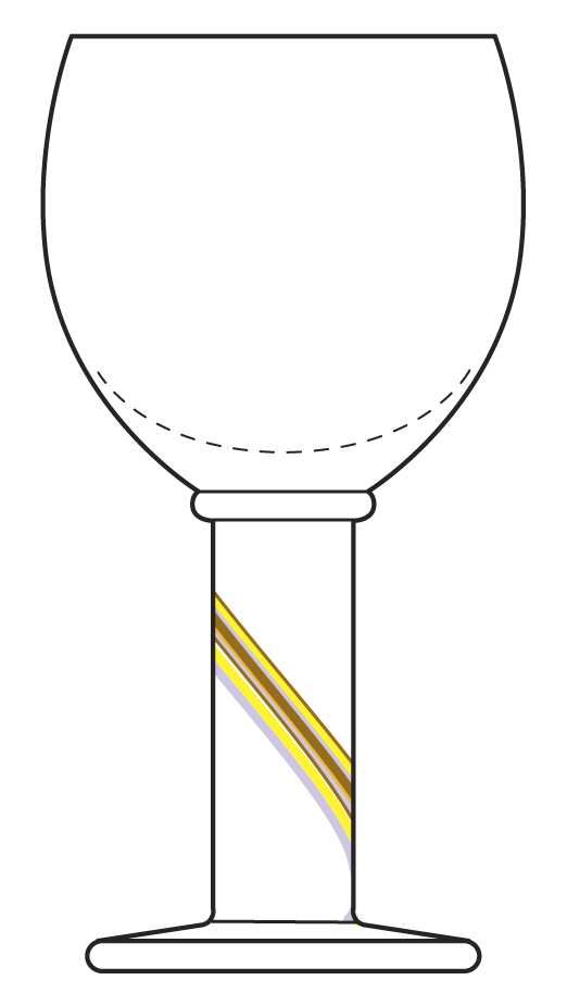 Rainbow Water Goblet by Kosta-Boda-1