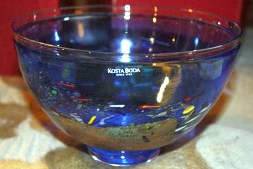 Satellite Blue 6" Round Bowl by Kosta-Boda-1