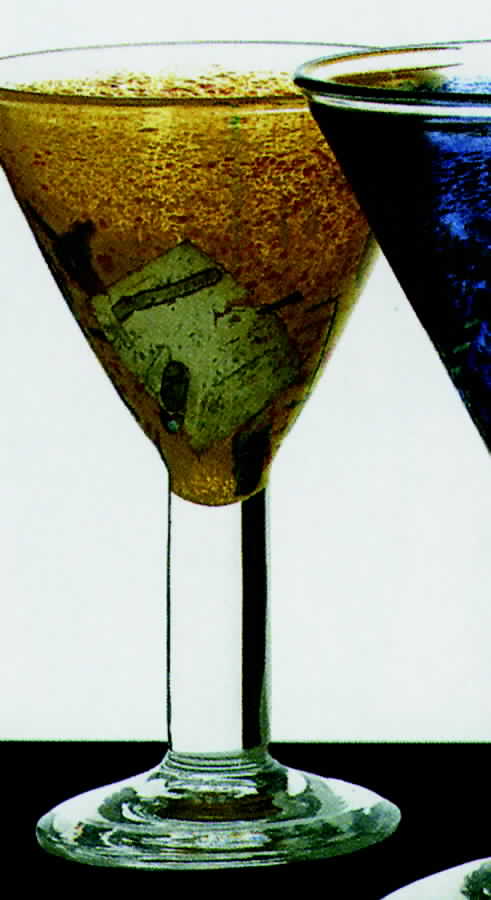 Satellite Yellow Water Goblet by Kosta-Boda-1