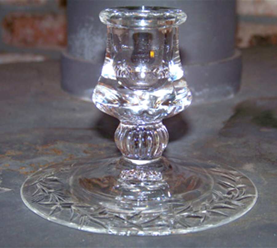 Belvedere 3" Single Light Candlestick by Kusak Cut Glass Works-1