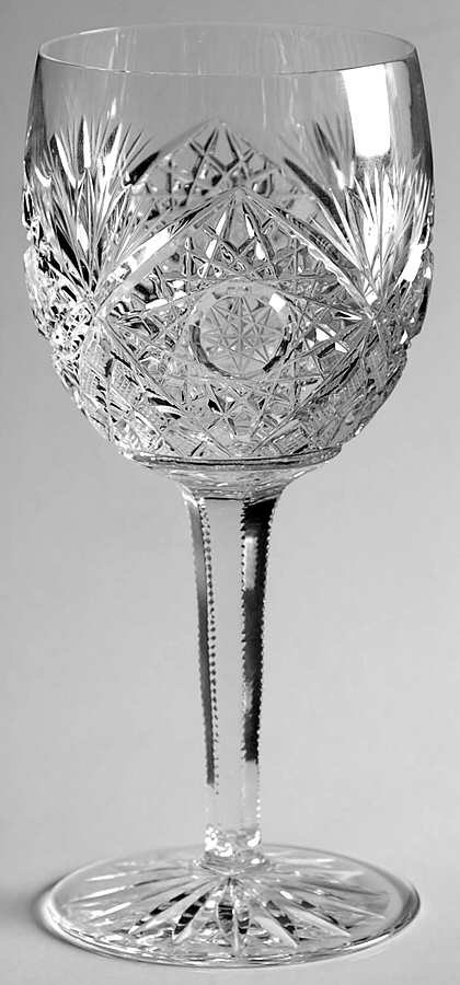 Chantilly Lace Tall Water Goblet by Kusak Cut Glass Works-1