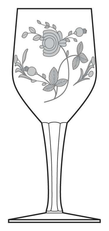 Debbie's Rose Water Goblet by Kusak Cut Glass Works-1