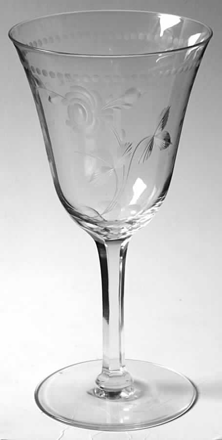 Dolly Madison Rose Water Goblet by Kusak Cut Glass Works-1