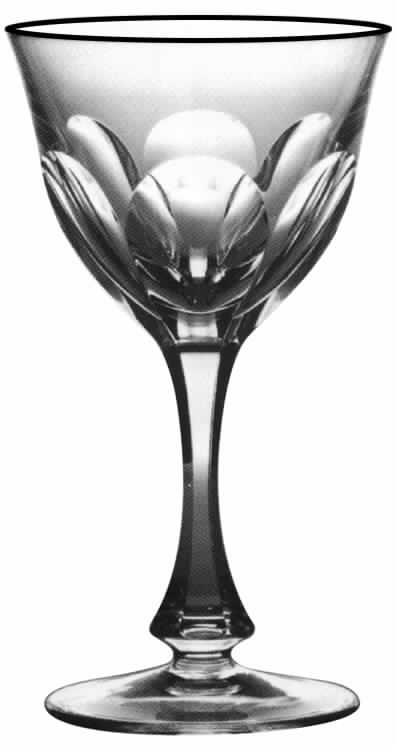 Golden Lady Hamilton Water Goblet by Kusak Cut Glass Works-1