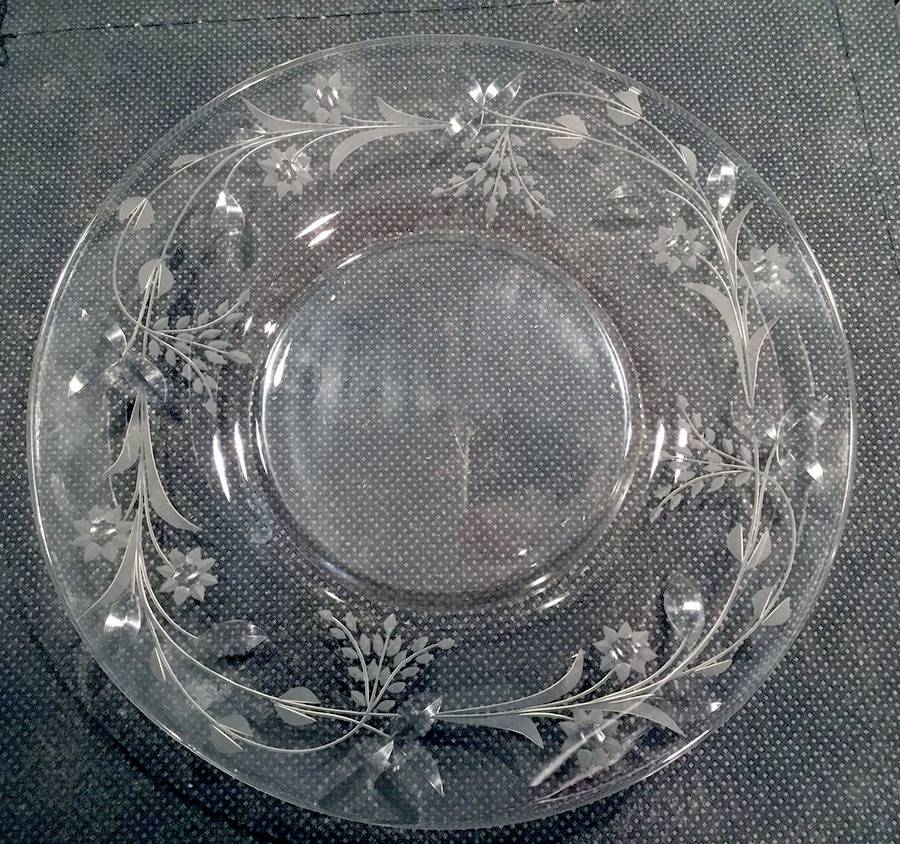 Jasmine Bread & Butter Plate by Kusak Cut Glass Works-1