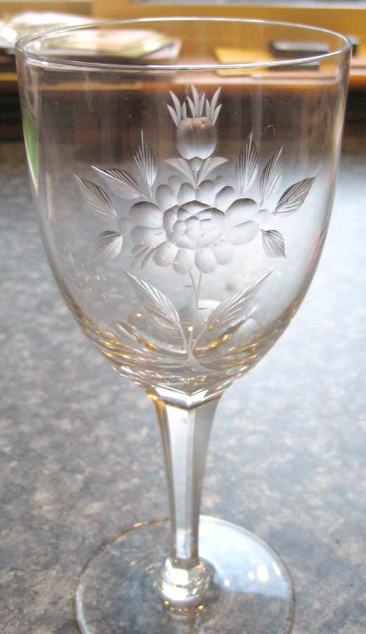 Kusak Rose Water Goblet by Kusak Cut Glass Works-1