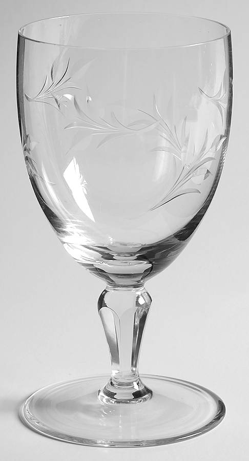 Leaves Water Goblet by Kusak Cut Glass Works-1