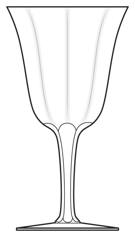 Optic Water Goblet by Kusak Cut Glass Works-1