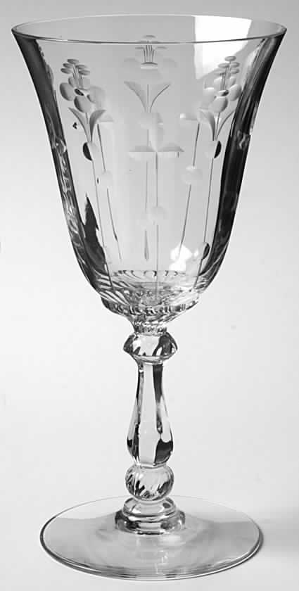 Springtime (Stem #3408) Water Goblet by Kusak Cut Glass Works-1