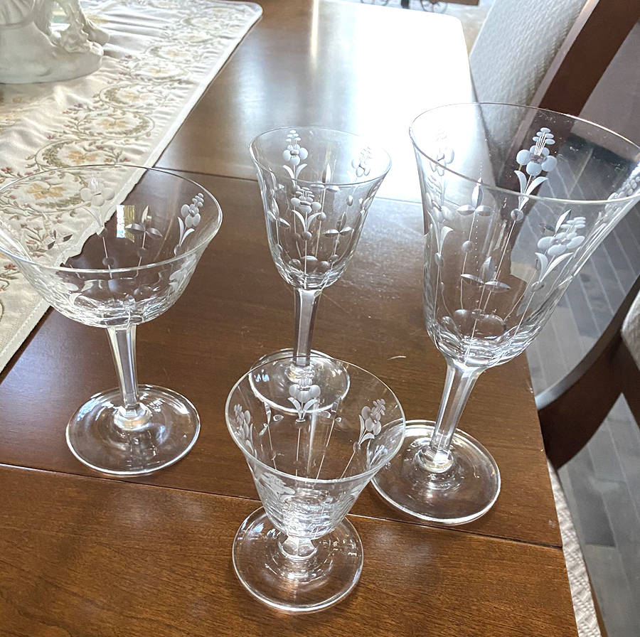 Springtime (Stem #5300) Wine Glass by Kusak Cut Glass Works-1