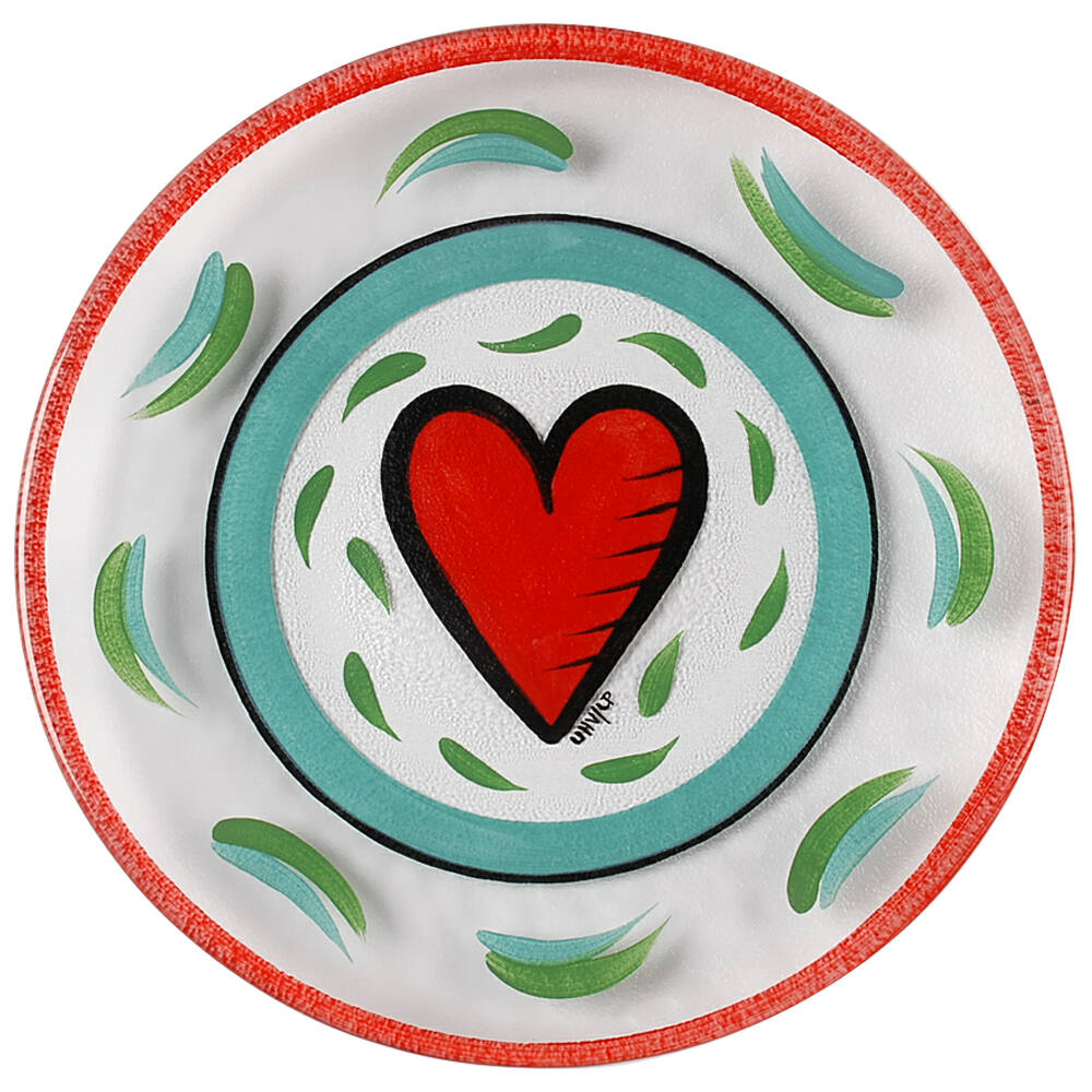 Hearts 13" Service Plate by Kosta-Boda-1