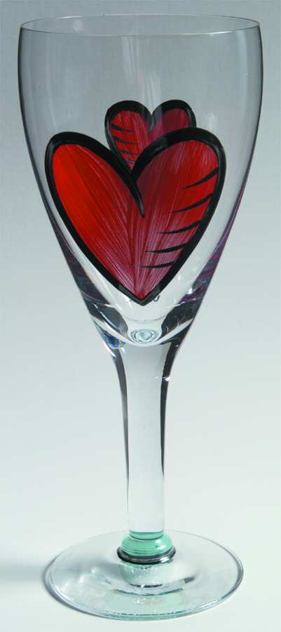 Hearts Wine Glass by Kosta-Boda-1