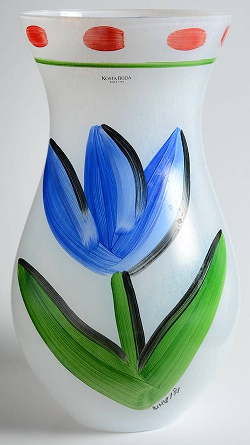 Tulipa 11" Flower Vase by Kosta-Boda-1