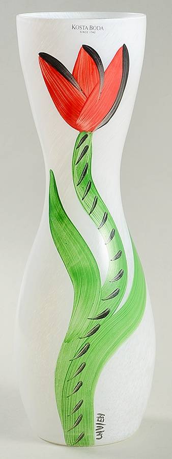 Tulipa 10" Flower Vase by Kosta-Boda-1